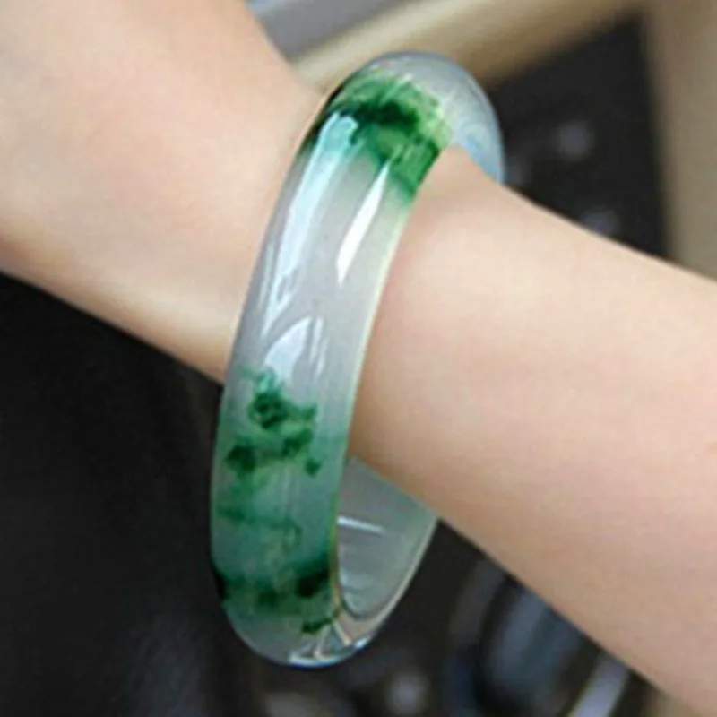 Ice seed floating green flower women's bracelet temperament gift giving options jade bracelet bangle bangles for women