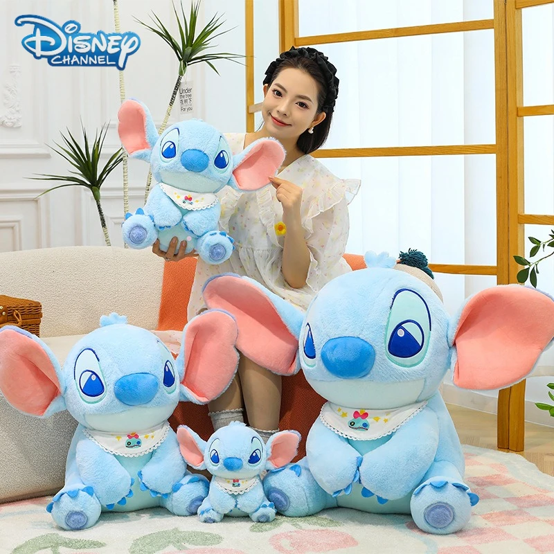 

35/50/60CM Big Size Small Gold Belly Stitch Plushie Disney Cartoon Anime Peluche Stuffed Comfortable Soft Doll Children Toy Gift