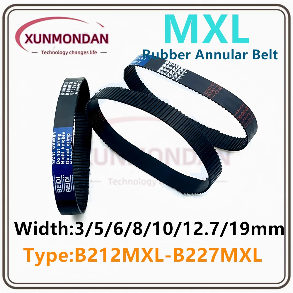 MXL High torqueTiming Belt B212 B214 B215 B216 B219 B220 B221 B222 B224 B225 B226 B227 Width 3/5/6/10/19mm MXL Drive Belt