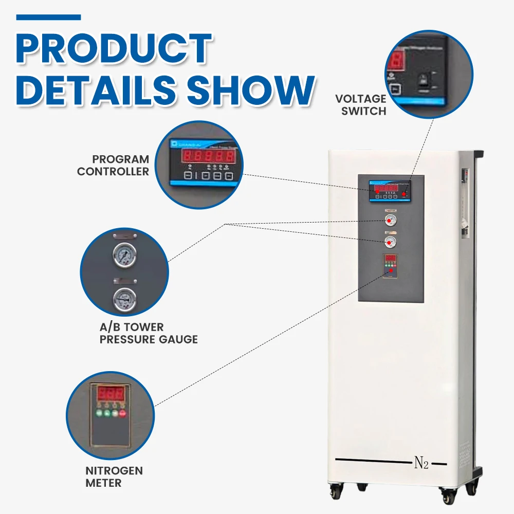 NEWTEK Tragbarer 99,9–99,999 % hochreiner N2-Gaspflanzen-PSA-Stickstoffgenerator mit kleiner Kapazität zum Schweißen und Laserschneiden