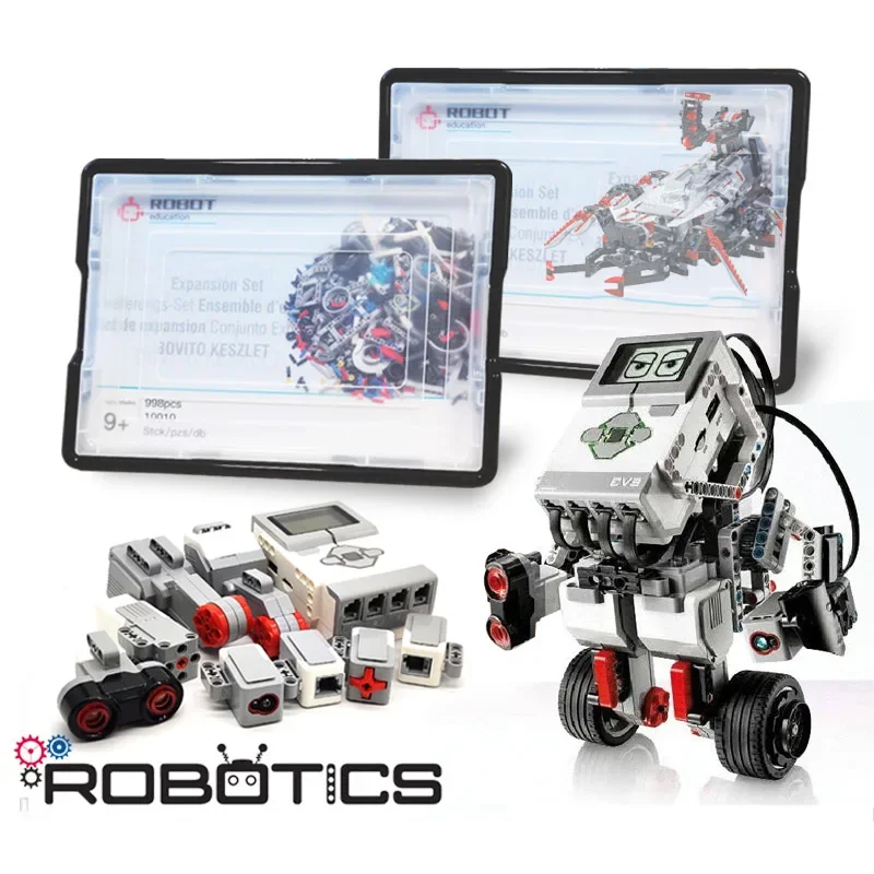 Décennie s de Construction Compatibles avec EV3 45544 45560, GT, Fuchsia, Robot, Ensemble de Base Éducatif, Jouets à Faire Soi-Même, Cadeaux