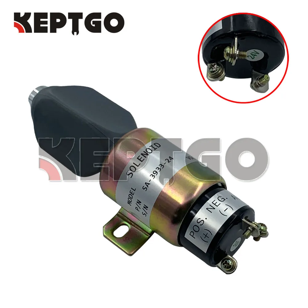 New SA-3933-24 24V Stop Solenoid For Cummins S6K E200B E320 1700-2536