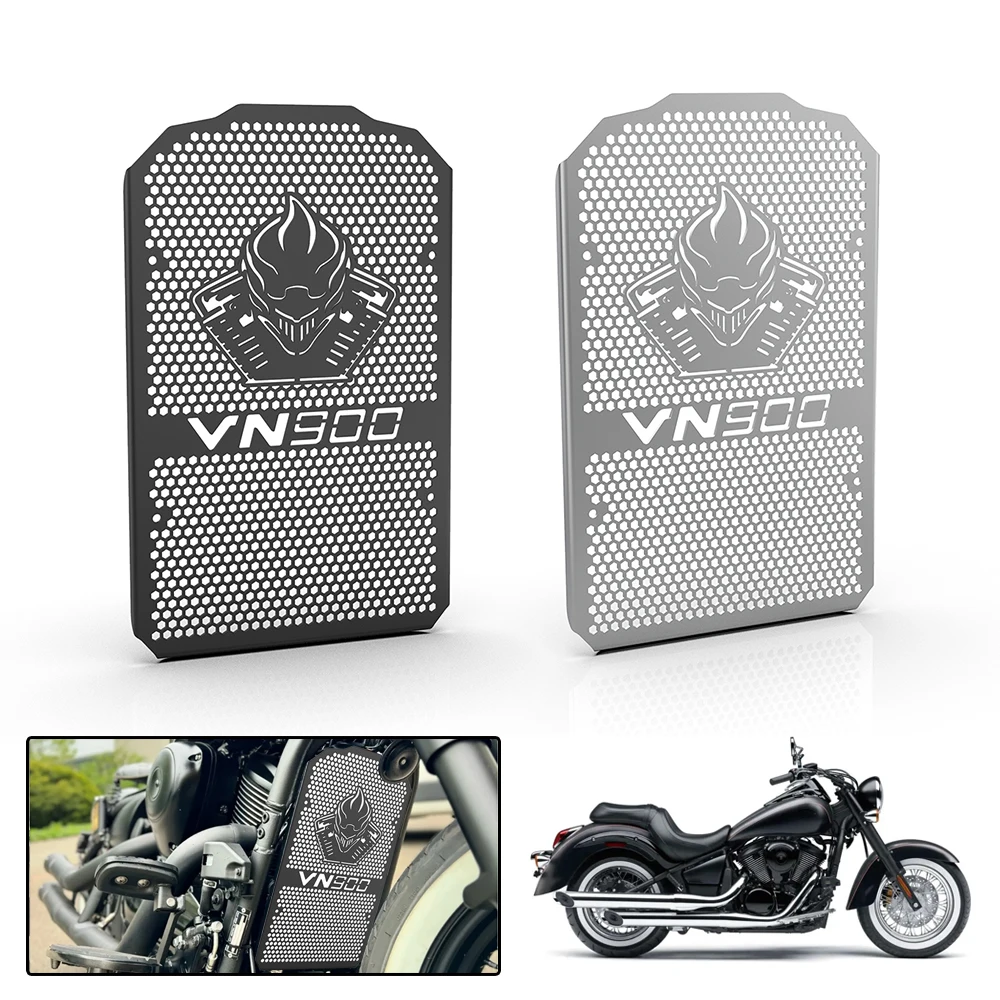 

Motorcycle Accessories Radiator Cover Bezel Grille Guard Protector For Kawasaki Vulcan 900 VN900 Custom 900 Classic LT 2006-2024