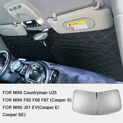 Car Windshield Sun Shade Cover Foldable Front Window Sunshade for Mini Countryman U25 F65 F66 F67 Cooper S E SE J01 EV 2024 2025