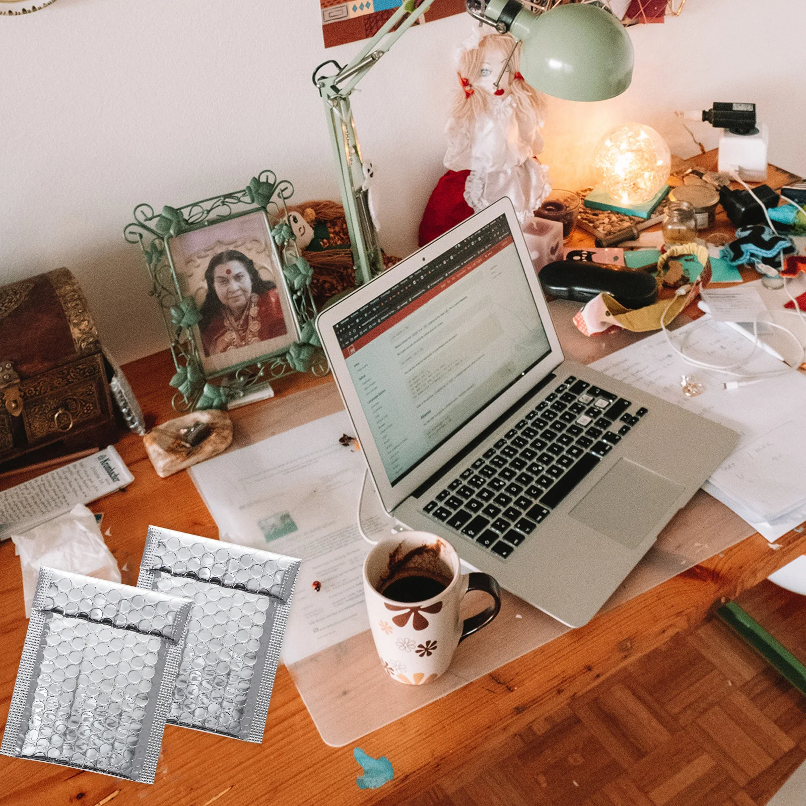 

100Pcs Heavy Duty Bubble Packaging Envelopes Tamper Evident Seal Shipping Bags for Cosmetics Phones Accessories