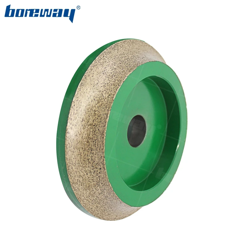 Boreway 1PC Wet Use Diamond Segmented Type And Metal Continuous Grinding Profile Wheels Disc D115xB15x20H For Ceramics And Tile