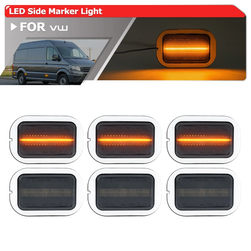 Ahumado para 2017-2025 VW Crafter SY SZ MAN TGE 2019-2024 e-Crafter LED luces de posición laterales ámbar lámparas de ancho de liquidación de estacionamiento