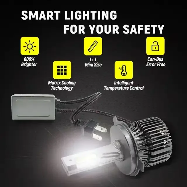 Auto-LED-Scheinwerfer 150 W, ultrahohe Helligkeit, leistungsstarke LED-Scheinwerfer H11LED H4 h7LED-Scheinwerferlampen