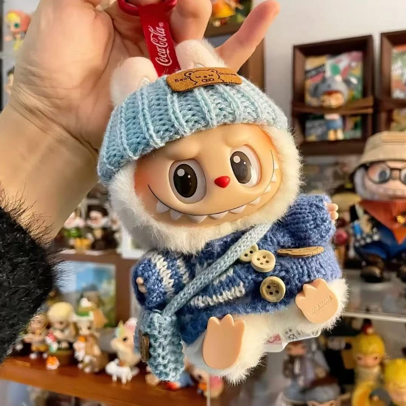 17cm 귀여운 미니 플러시 인형 옷 액세서리 한국 Kpop 엑소 라부부 아이돌 인형 스웨터 의류 DIY 어린이 소녀 선물