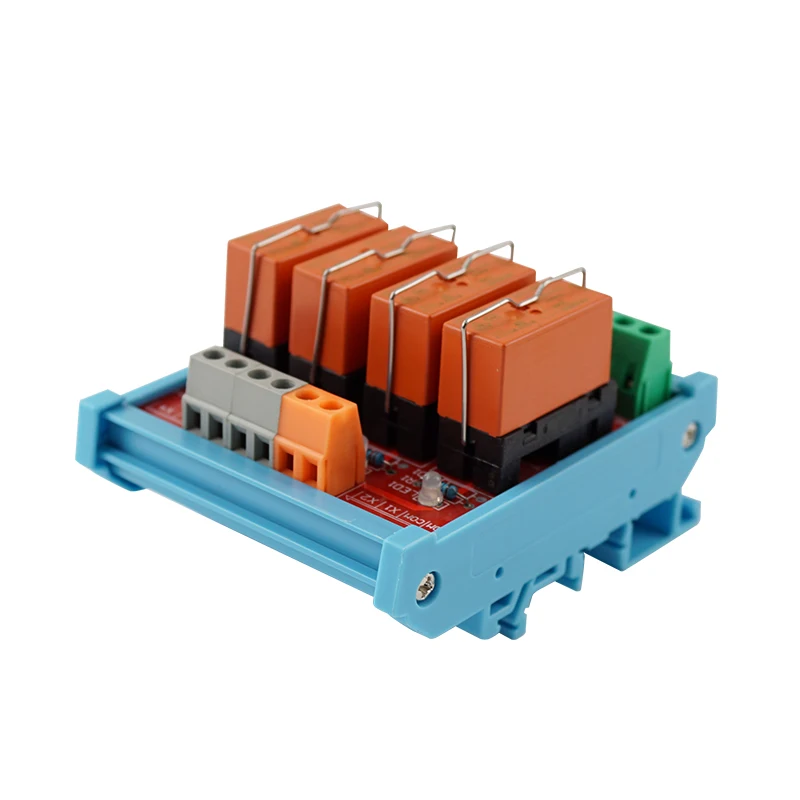 4 Channels 1NO 1NC Relay Module  12A 24V DC Electromagnetic Relays Anti interference for PLC