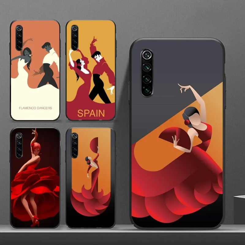 Spain Flamenco Dancer Phone Case for Realme GT 2 9i 8i 7i Pro X50 X2 C35 C21 C20 C11 C3 Black Soft Cover Funda Shell