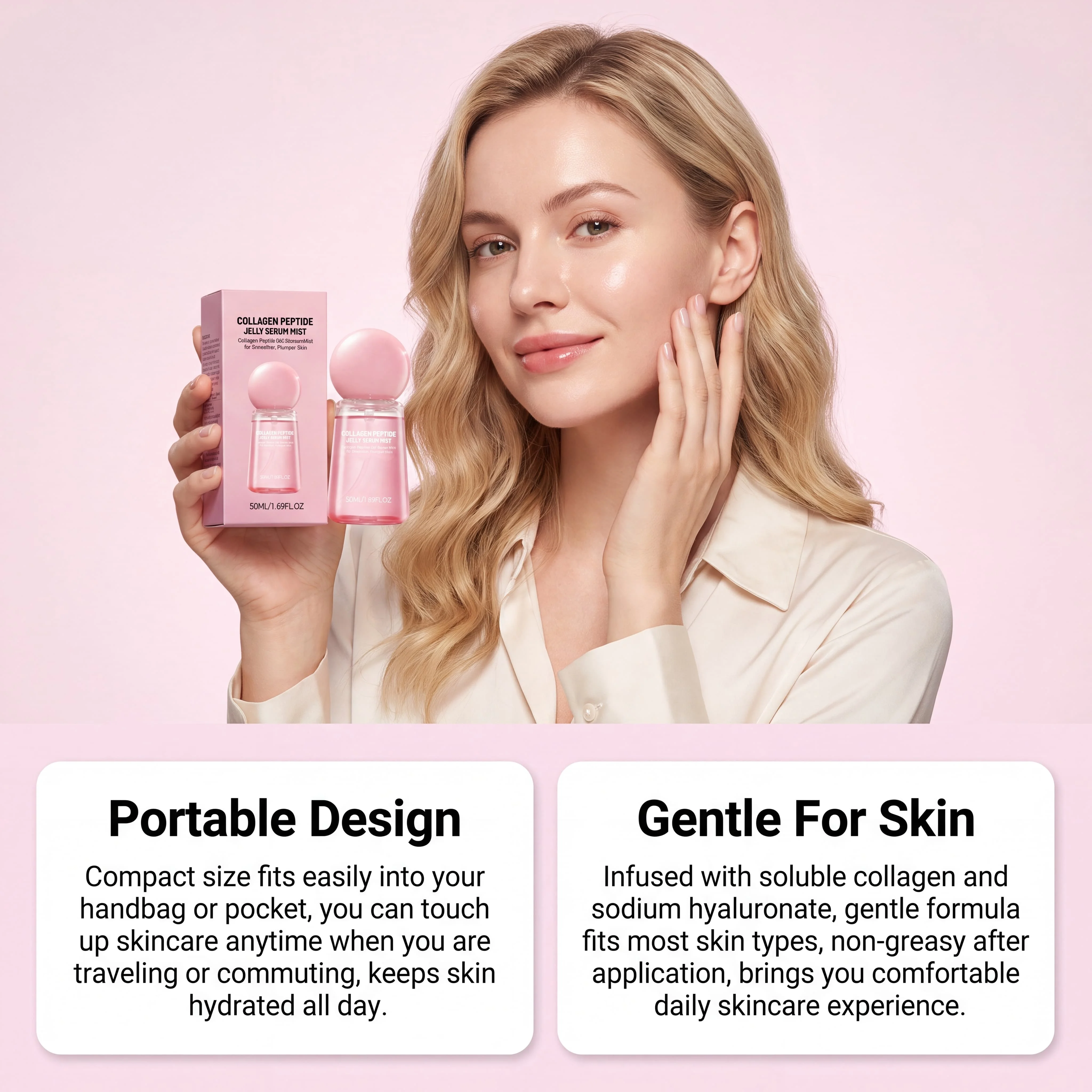 Moisturizing Stick Face Neck Lip Cream Facial Spray Serum Skincare Set Collagen Hydrating Essence Mist Brightening Smooth Cream