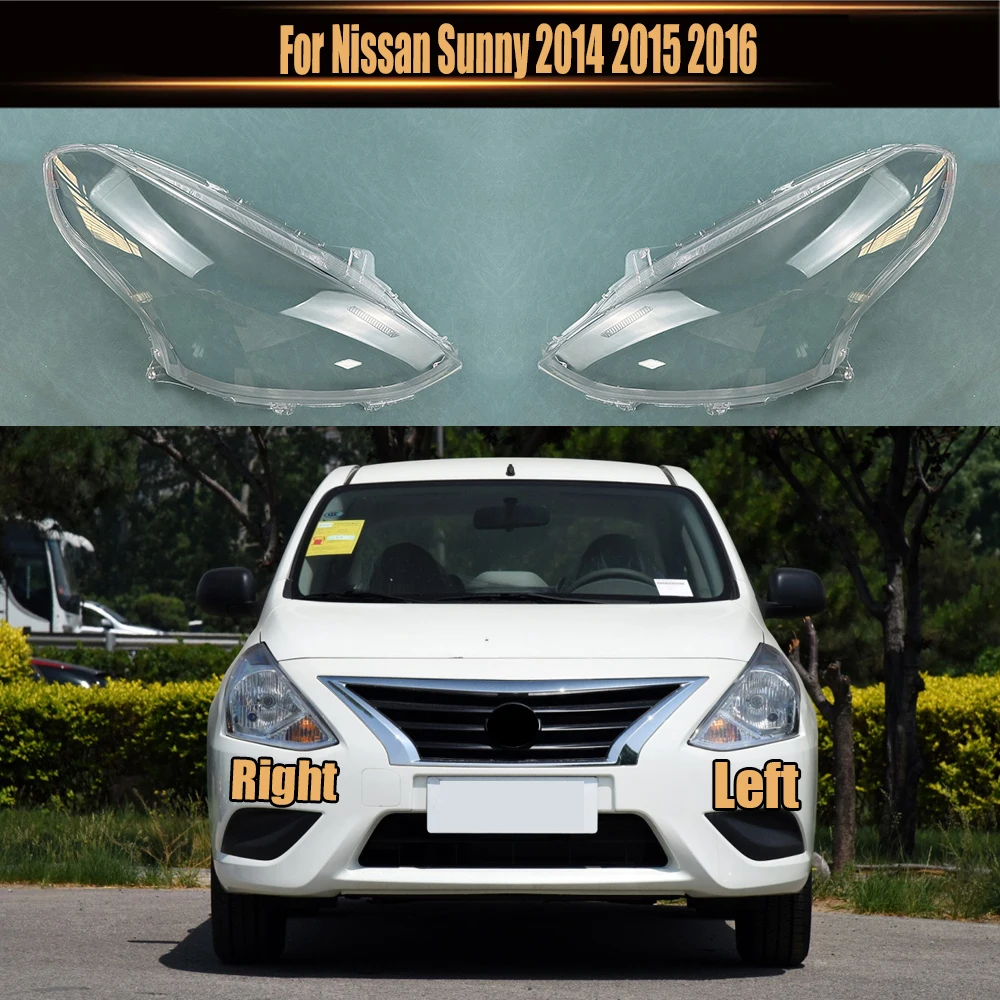 

For Nissan Sunny 2014 2015 2016 Headlamp Cover Headlight Shell Transparent Lens Plexiglass Replace Original Lampshade