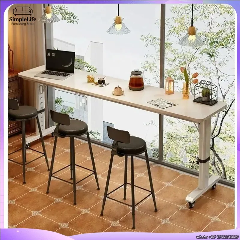 

Adjustable Overbed Laptop Desk with Wheels Rolling Computer Table for Bed Office Solid Wood Study Desk Height Adjustable