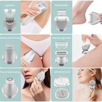 7 in 1 Painless Wet &Dry Women Shaver forArm,Underarm,Bikini,Legs,Replaceable Heads USB Charging Electric Razor for Women