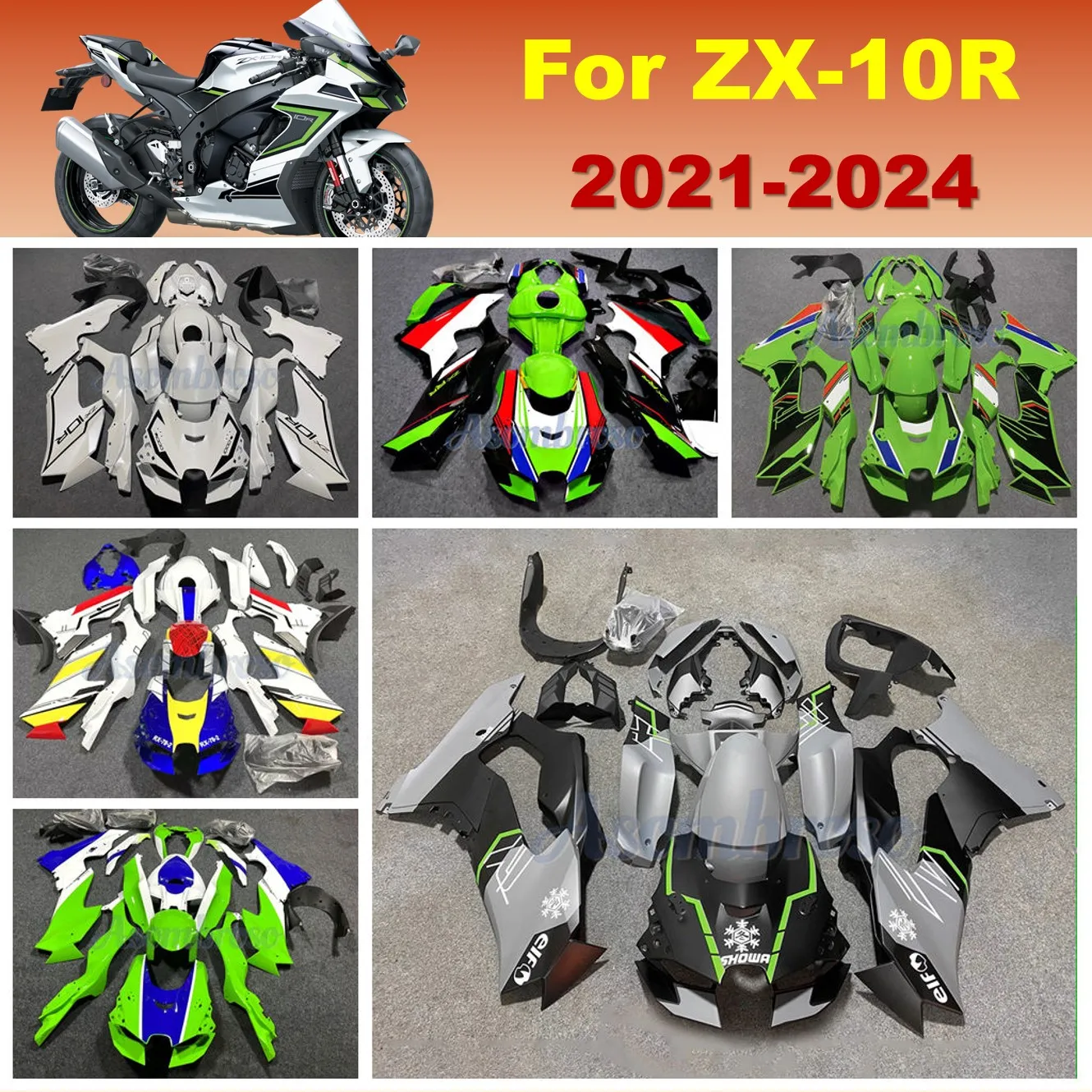 

New ABS Motorcycle Fairing Kit Fit For Kawasaki ZX-10R 2021 2022 2023 2024 2025 Ninja ZX 10R ZX10R Full Fairings Kits Bodywork