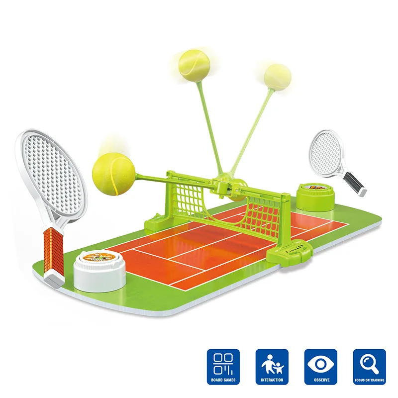 Mini Tabletop Tennis Battle Toy Set, Parent-Child Family Interactive Party Game for Kids