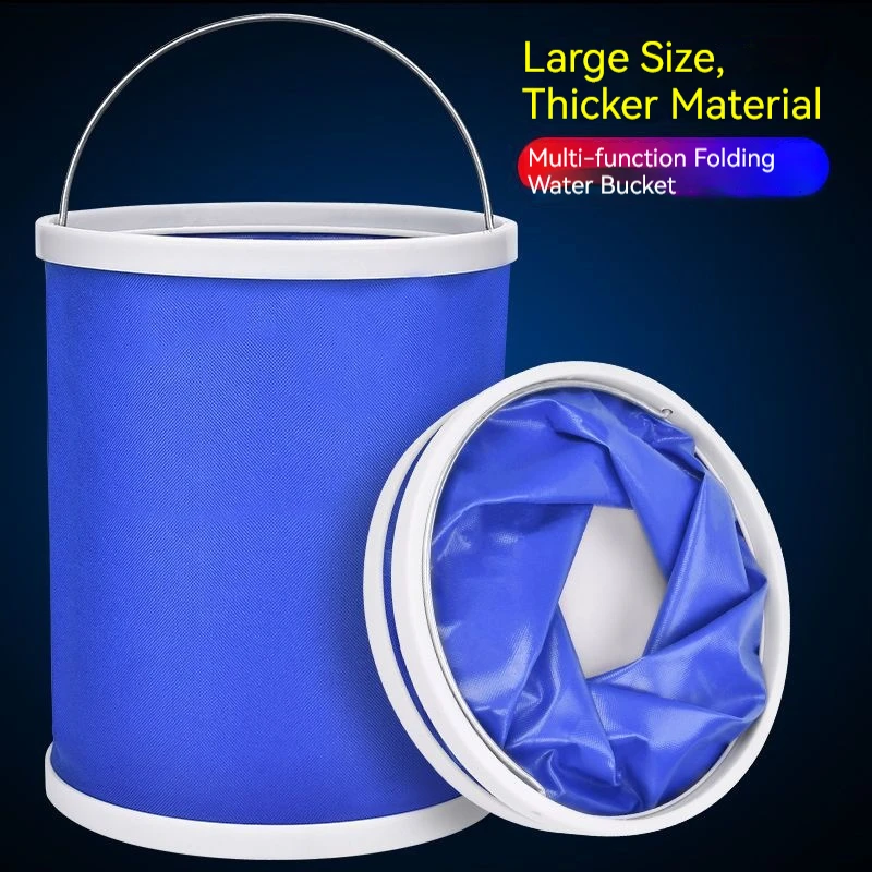 

Portable Foldable Water Bucket Oxford Fabric Hand Carry for Outdoor Home Car Wash - Multipurpose Collapsible Water Container