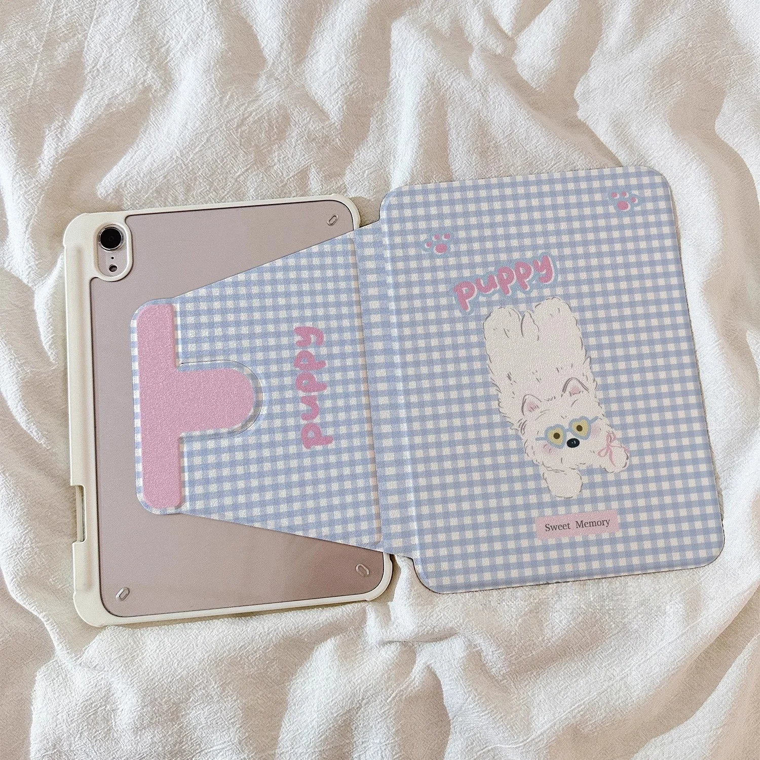 Cute Dog Cover For iPad 2024 Air6 11 13 Pro11 12.9 10.9 10.2 Air4 5 10.9 Air3 10.5 9.7 Mini6 7 Cartoon Funda Case