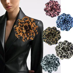 20CM new hand-made camellia bright face European and American advanced cloth leopard brooch with all small clothing jewelry