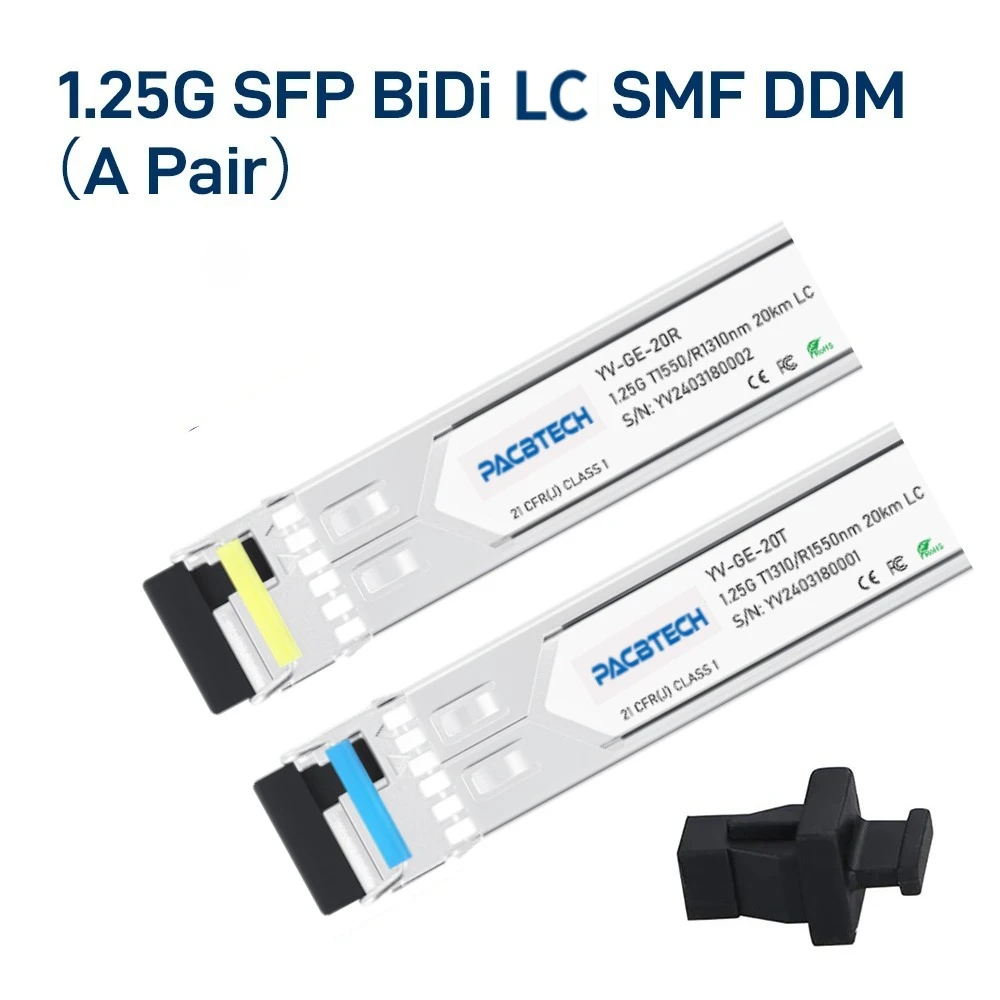 

Оптический трансивер BiDi SFP 1.25G, 20 км, 1310/1550 нм, LC, одноволоконный, для коммутаторов Cisco Mikrotik Ethernet, SFP-GE-BX-SC