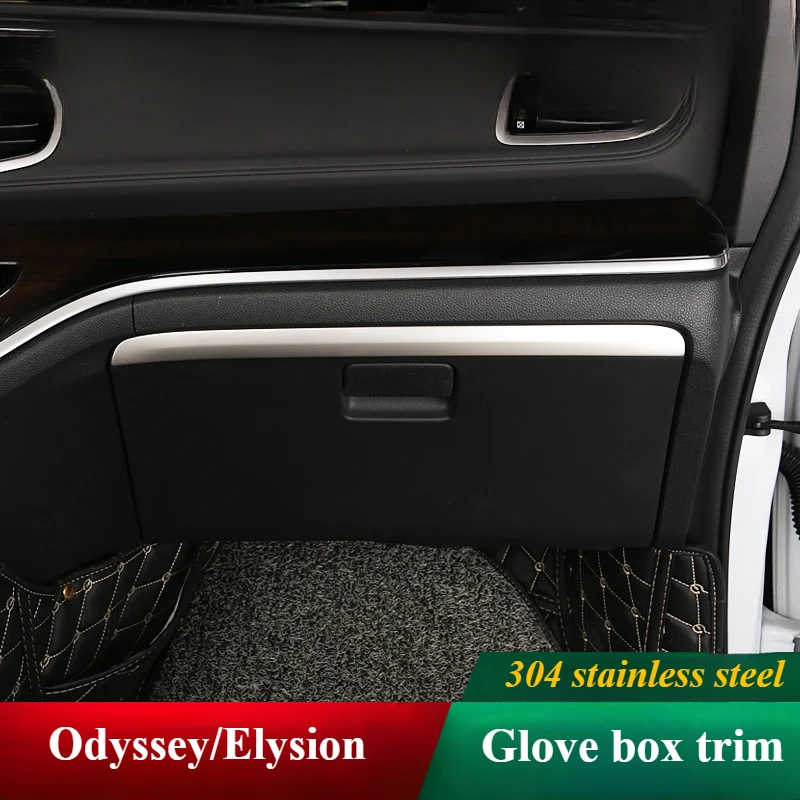 

For Elysion Odyssey hybrid 2019Car Center Console Cup Holder Roller Blind Cover Armrest Box Storage Box Strip Plating Trim Ring