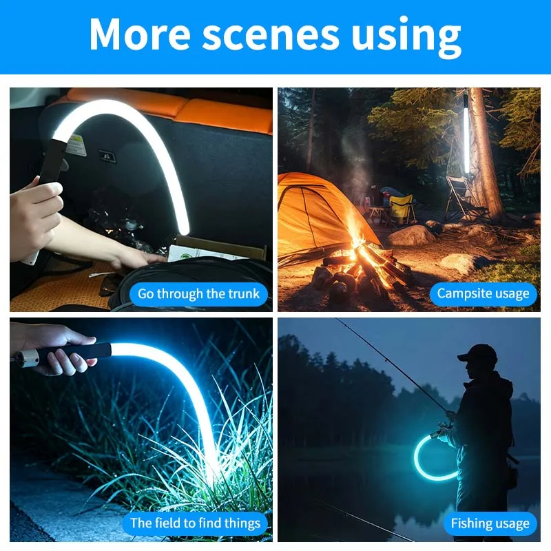 LED Light Strip Multifunctional Bendable Convenient High-power Maintenance Outdoor Flashlight Lighting Tool