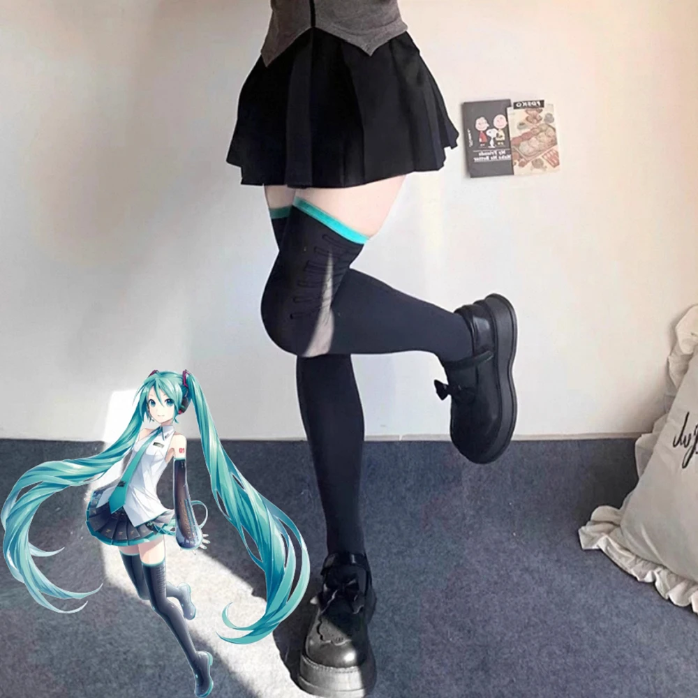 Miku Anime Charakter Peripherie Strumpfhosen Kreative Persönlichkeit Urlaub Party Cosplay Strumpfhosen Strümpfe