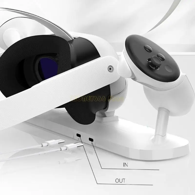 Зарядная док -станция F62C для 3 магнитной док -станции с дисплеем светодиодной световой гарнитуры