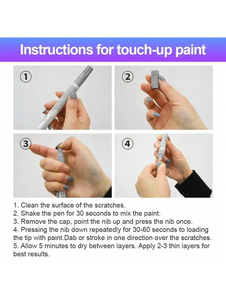 Car Touch-Up Paint Pen For Scratch Repair Universal Color Optional