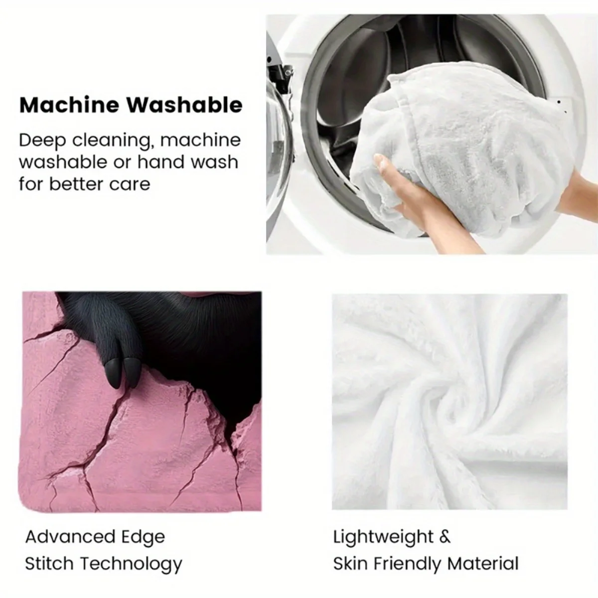 بطانية خنزير سوداء رائعة - مثالية لديكور المنزل المريح. الفانيلا الناعمة تضمن الدفء والراحة. هدية مثالية لمحبي الحيوانات #4