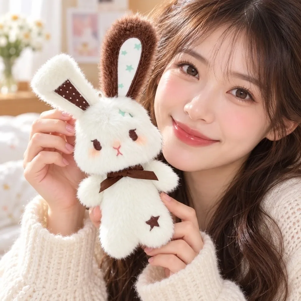 Soft Rabbit Plush Keychain Miniature Size Multi Colors Fluffy Bunny Pendant Exquisite Premium Cotton Astrology Bunny Keychain