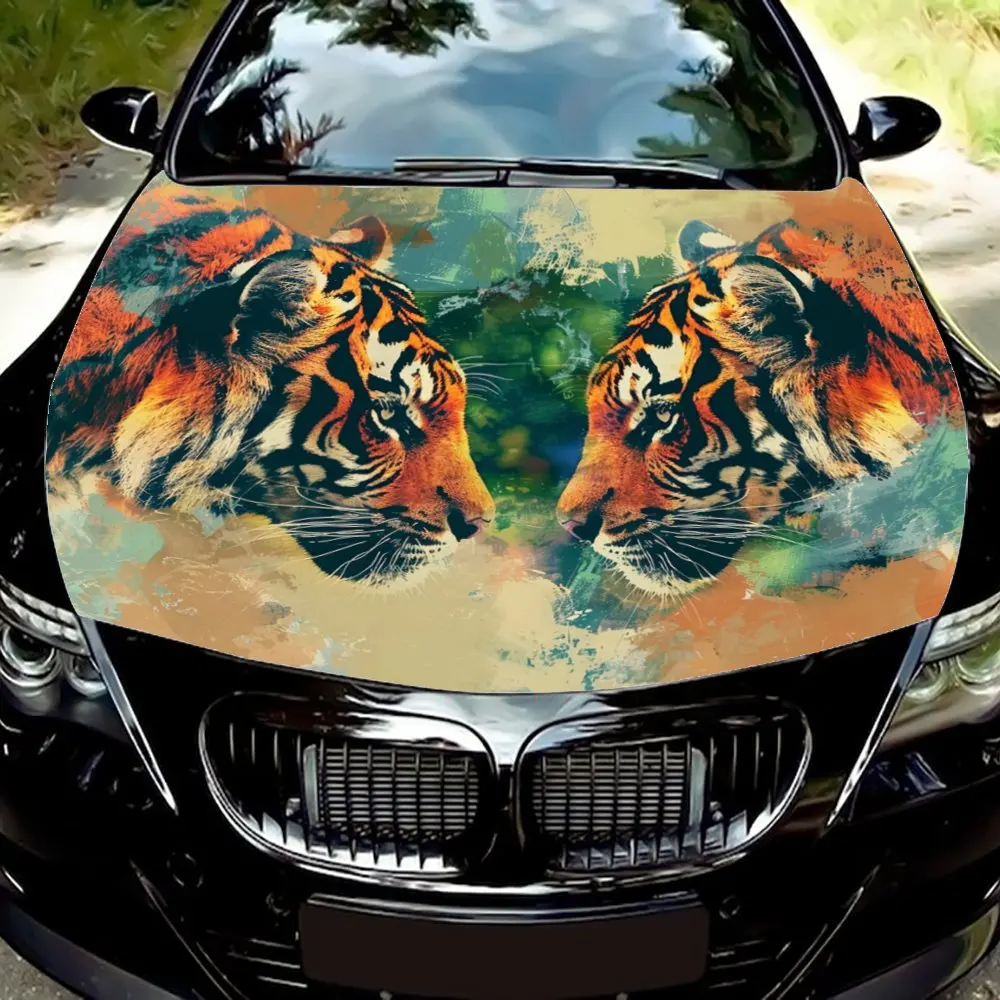 Fierce Jungle Tiger Car Decal Kit - DIY Installation Guide Included