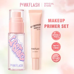 PINKFLASH Face Primer Makeup Setting Spray Set Oil-control Long-lasting Moisturizing Spray Fixer Lotion Hydrate Women Cosmetics