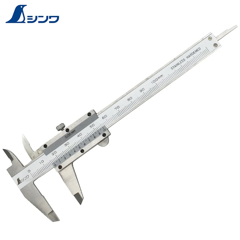 

Shinwa Japan stainless steel vernier caliper 70mm high precision mini portable oil standard caliper 0-100150-200mm