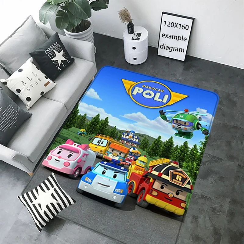 Welcome Carpet Interior Room R-Robocar Poli Rugs Foot Carpets Entrance Doormat Prayer Rug Floor Mats Non-slip Bath Mat Kitchen