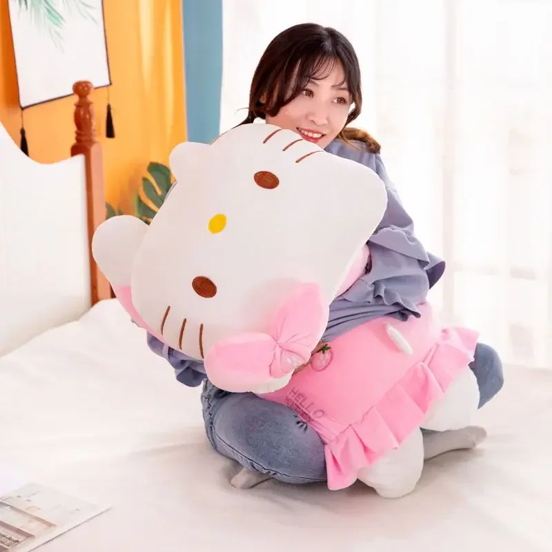 New Kawaii Hello Kitty Plush Toy Stuffed Animal Pillow KT cat Doll Children Plushies Home Decoration Girls Birthday Gift Kid