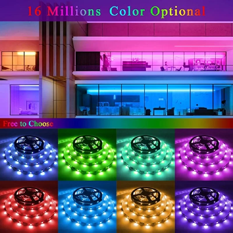LED Strip Light for Room Color RGB 2835&5050 LED Light Bluetooth LED Strip DC5V USB TV Backlight Decoration 1m 2m 3m 4m 5m