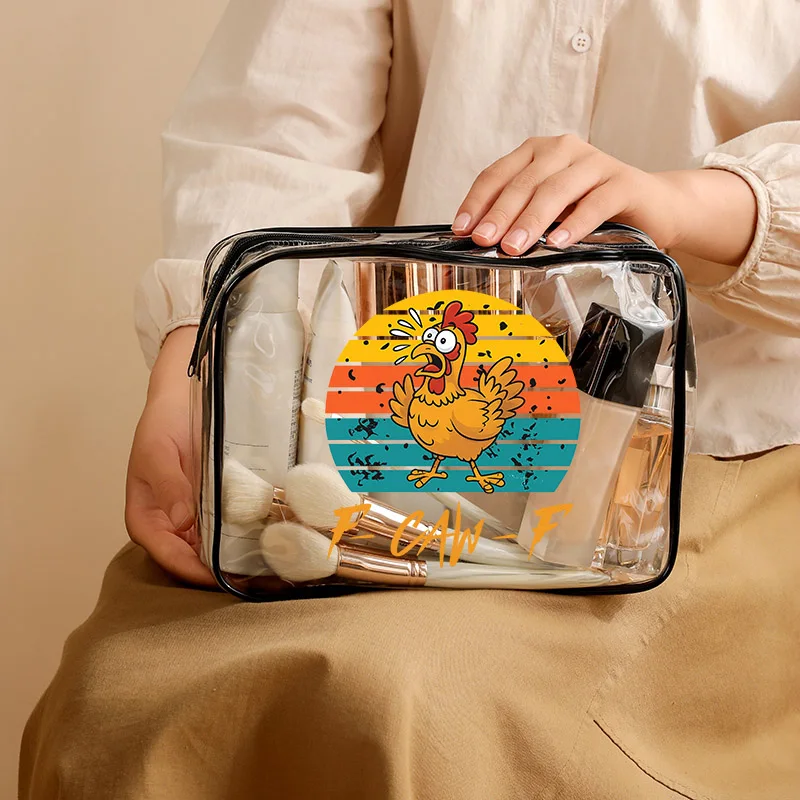 2026 جديد F-CAW-F الدجاج Harajuku الحيوان المرأة حقيبة مستحضرات تجميل PVC وحقيبة مستحضرات التجميل البلاستيكية المألوف الراقية وعالية الجودة #3