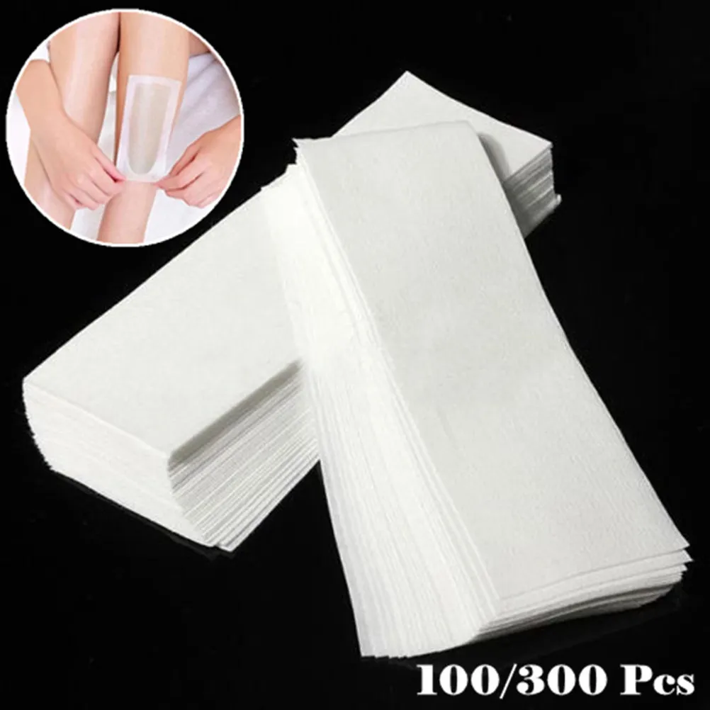 100PCS Hair Removal Wax Strips for Face & Body – Flexible Soft Depilatory Waxing Strips, Salon-Grade Nonwoven Epilator