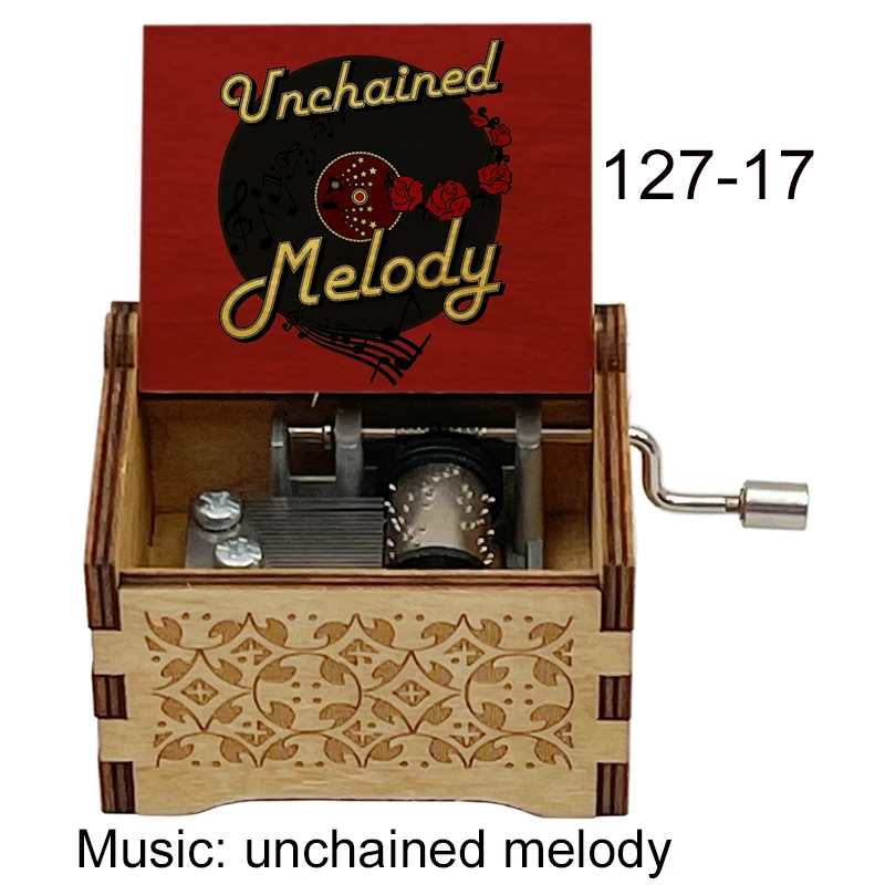 Classical Unchained Melody Music Box, Wooden Hand Musical Box For Girlfriend Husband Birthday Souvenir Gift Wedding Decoration