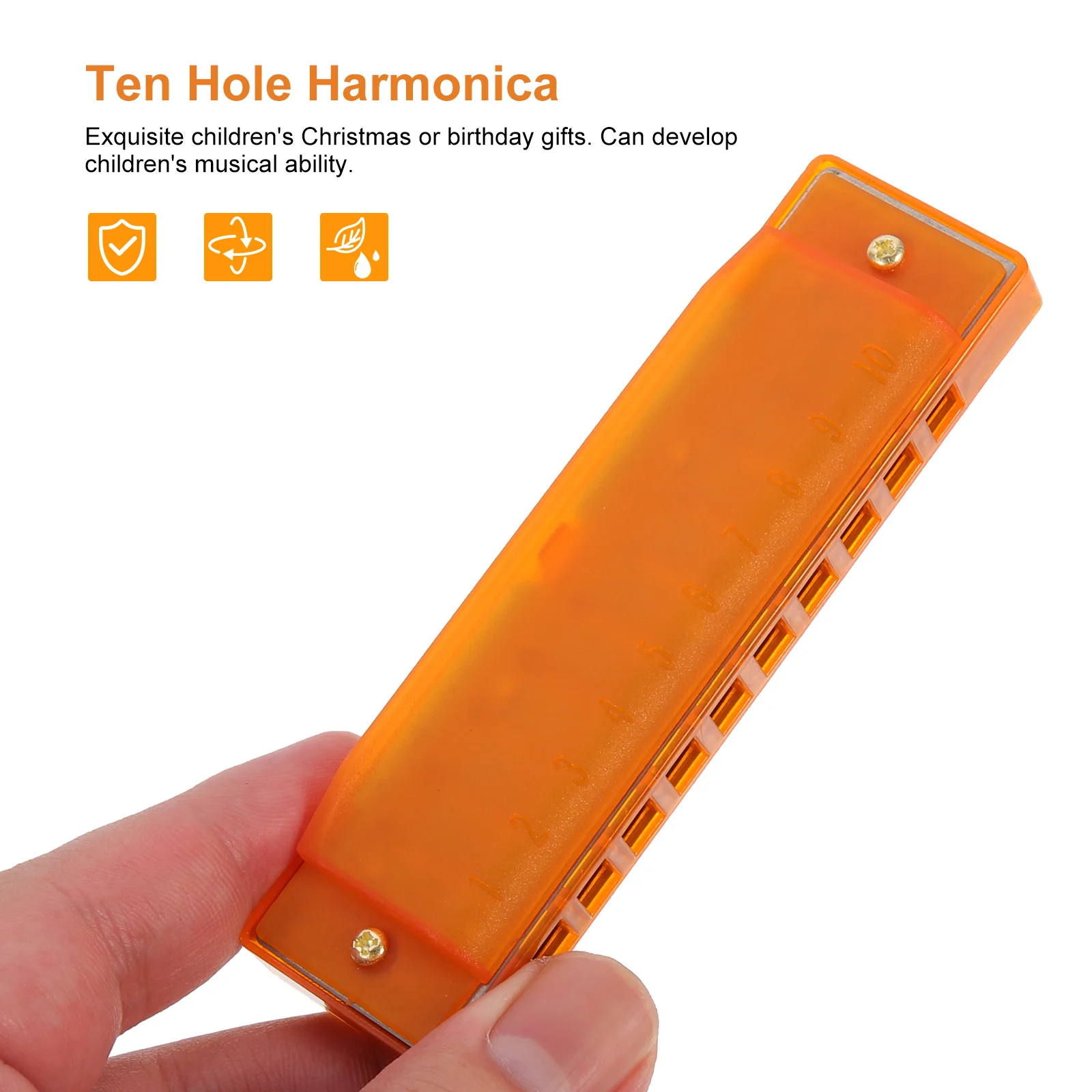 

Children Harmonica Hole Mouth gan Kids Musical Instrument Children Harmonica ABS Resin Durable Bright Color Christmas Gift