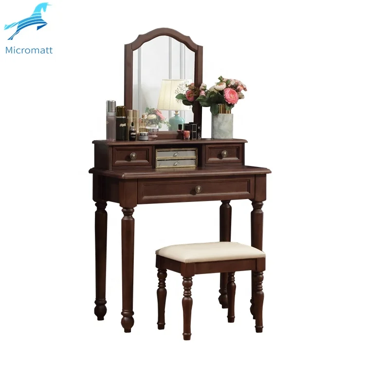 Wholesale Neoclassical Beautiful Walnut Color Furniture Living Bedroom Wood Dresser