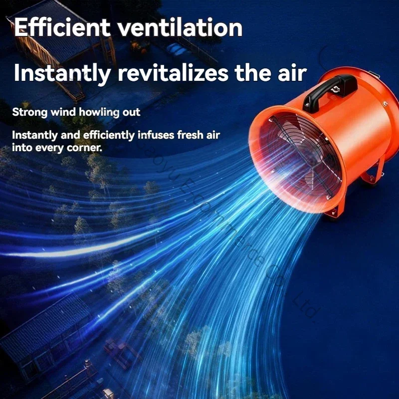 Portable Exhaust Fan Axial Fan 220V Mobile Exhaust Fan Blower High Speed Painting Ventilation Industrial Equipment