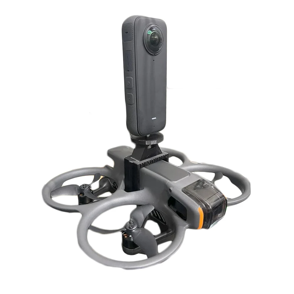 for Avata 2 Drone Top Extension Bracket for Insta360 X3/X4 Port Panoramic Sports Camera Mounting Fixing Adapter Holder Retrofit