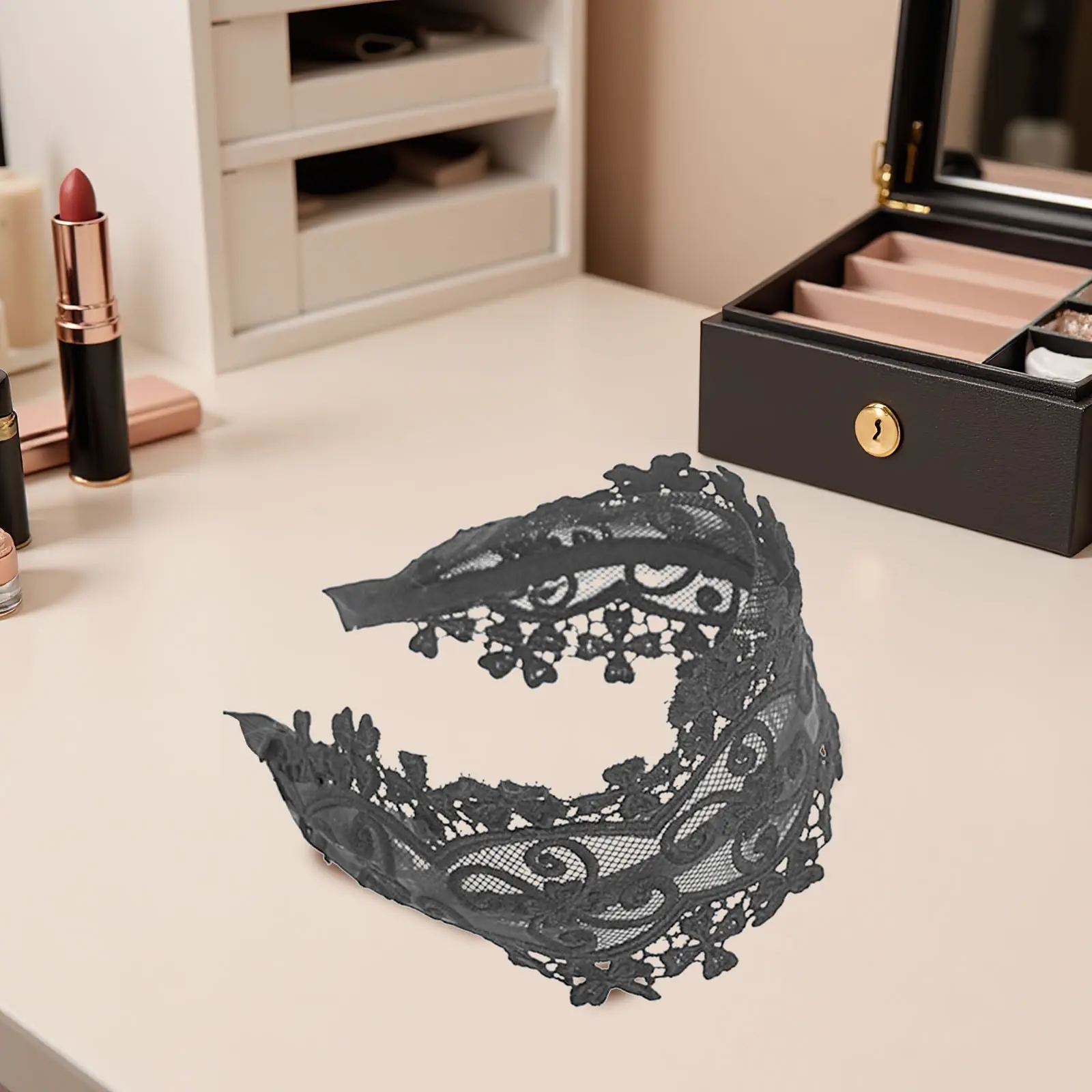 

Women Wide Headband Lace Hairband Stylish Chic Decorative Hair Ornament for Party Prom Wedding Daily Life Banquet Photo Lace