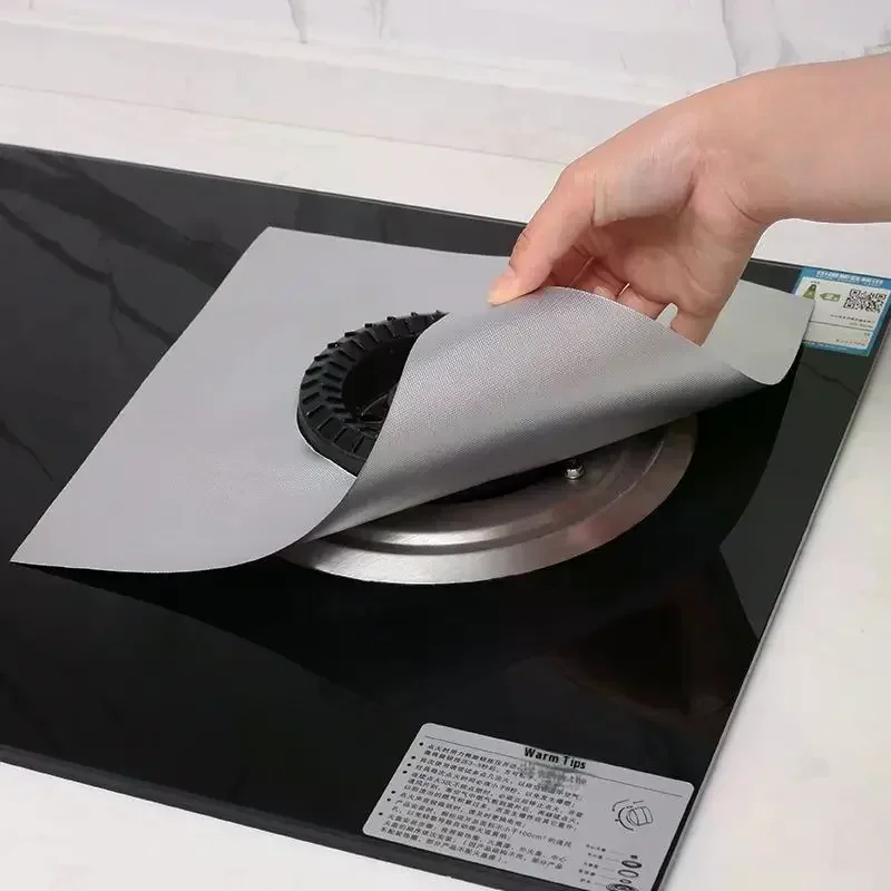 

4 шт. термостойкие крышки для горелок для плиты, многоразовые антипригарные защитные крышки для горелок для плиты