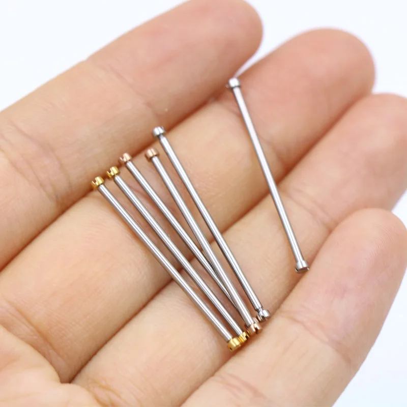 1.2mm Diameter Watch Accessories Tungsten  Ceramic Steel Watchband  Lug Rod One-Word Thread Connection Shaft Table Bolt