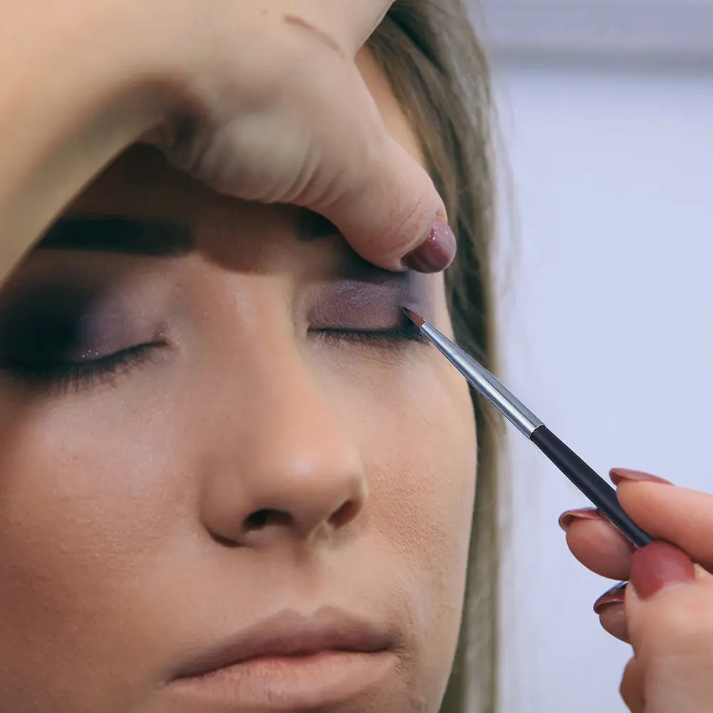 Set di pennelli per eyeliner da 5 pezzi con punta fine per applicazione precisa, facile da usare per eyeliner, rossetto, ombretto, multiuso