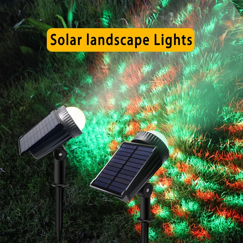 Outdoor Solar Projection Drip Light Garden Villa Lawn Spotlights Wall Washer Tree Decor Projector Lamp for Christmas Starry Sky